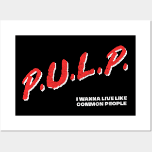 Pulp // 90s Music Fan Original Design Posters and Art